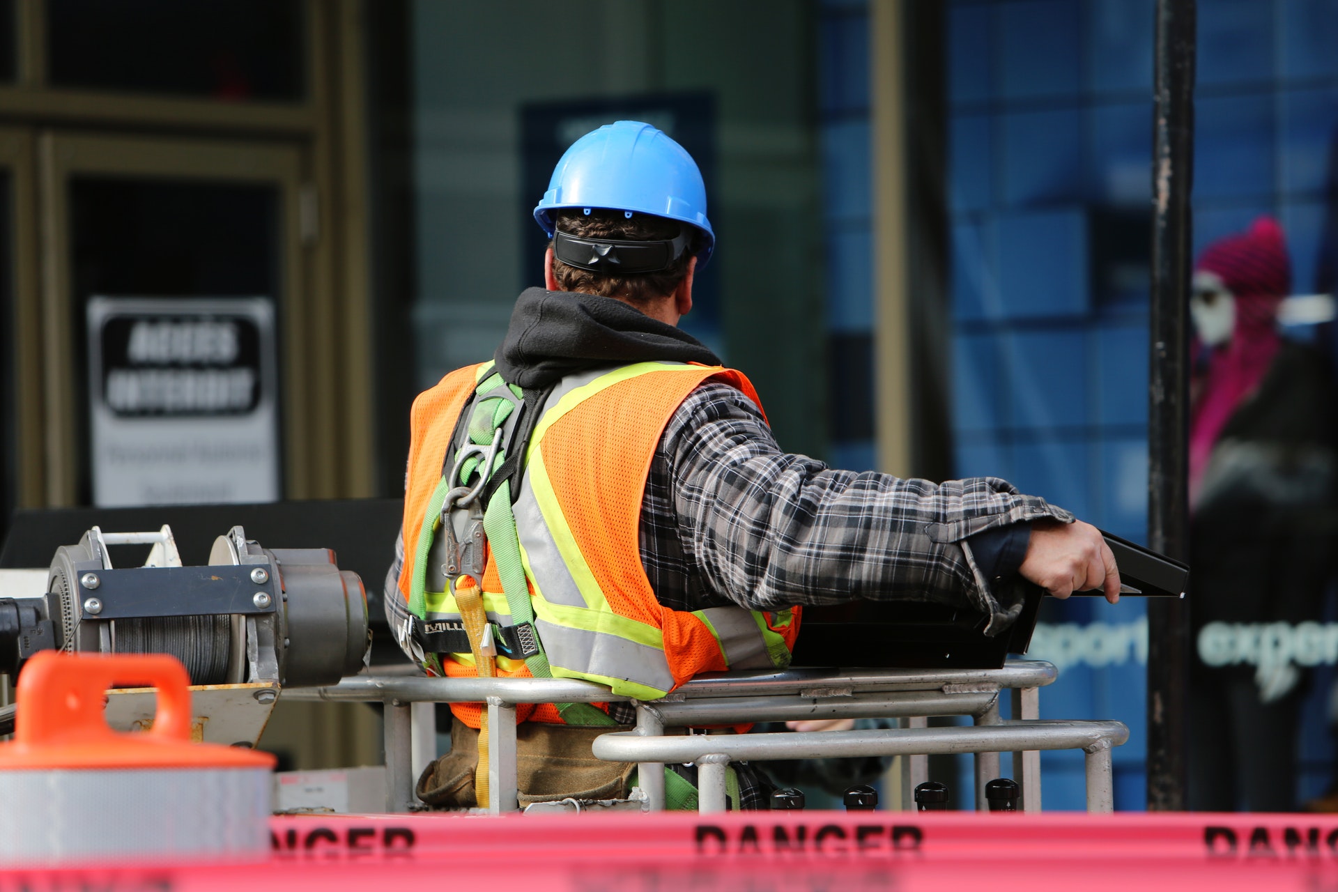 A workman in safety clothing